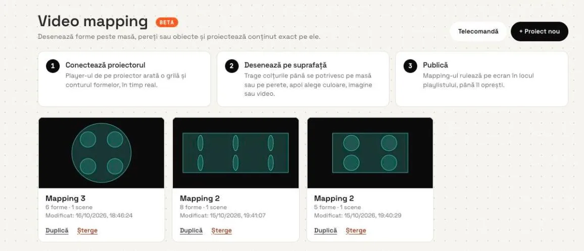 Lista de proiecte
